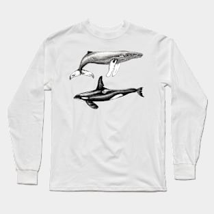 Orca and humpback whale Long Sleeve T-Shirt